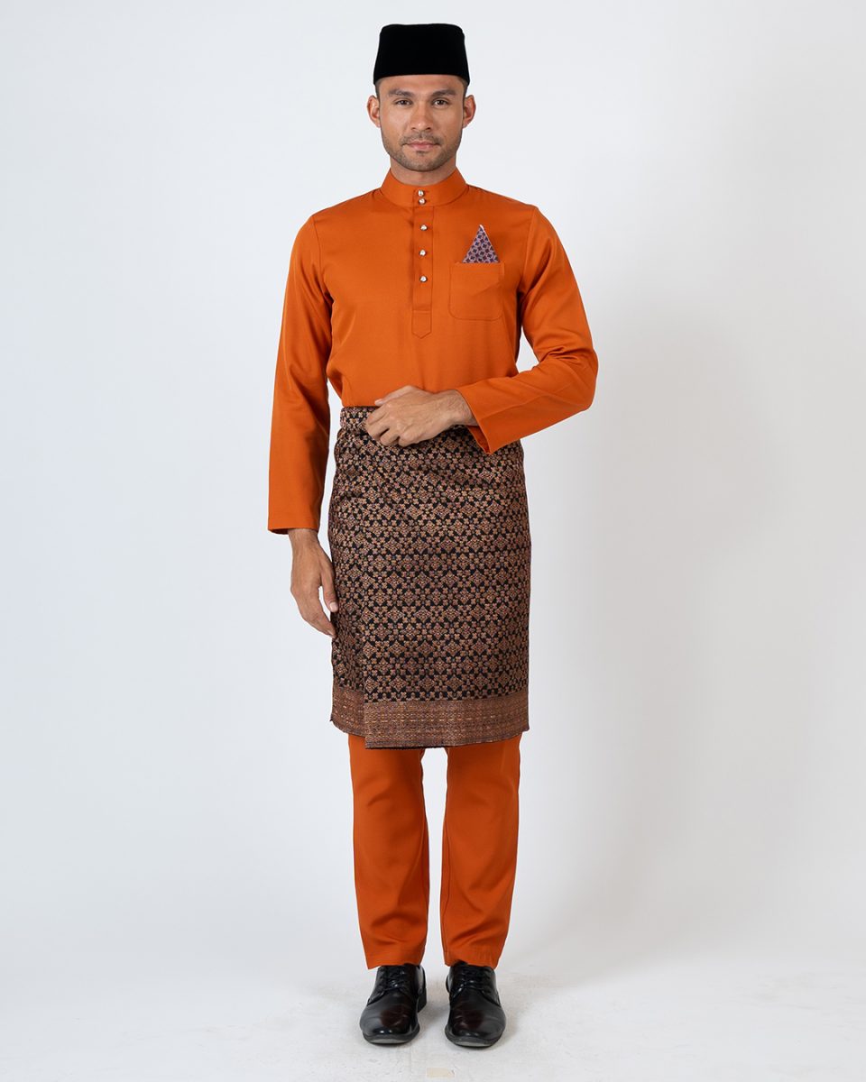 2023 LEBARAN FAR8 BAJU MELAYU (BURNT ORANGE) – Altelia Amani Boutique